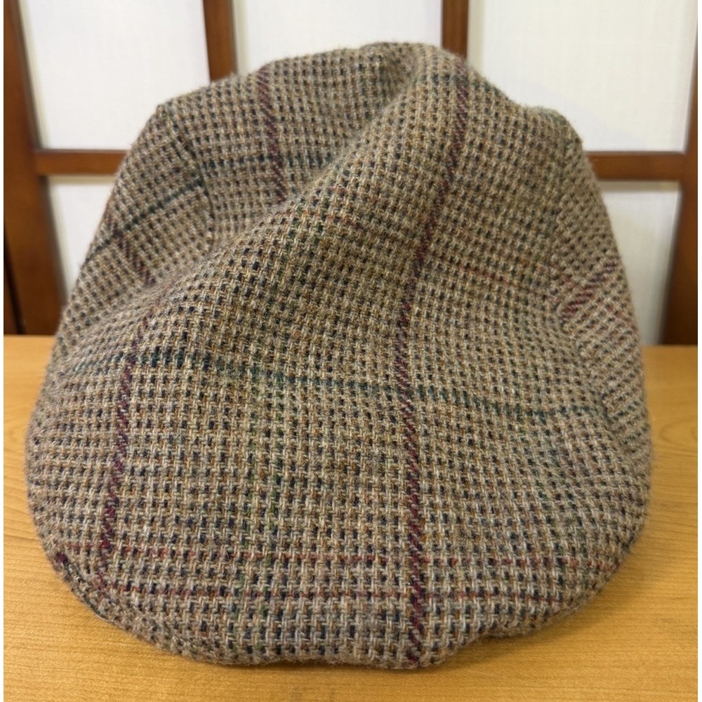 Vintage Polo Ralph Lauren Wool Tweed Newsboy Hat Satin Lined Gatsby Flat Cap M